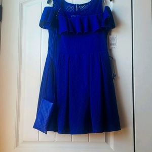 Girls Blue Skater Dress